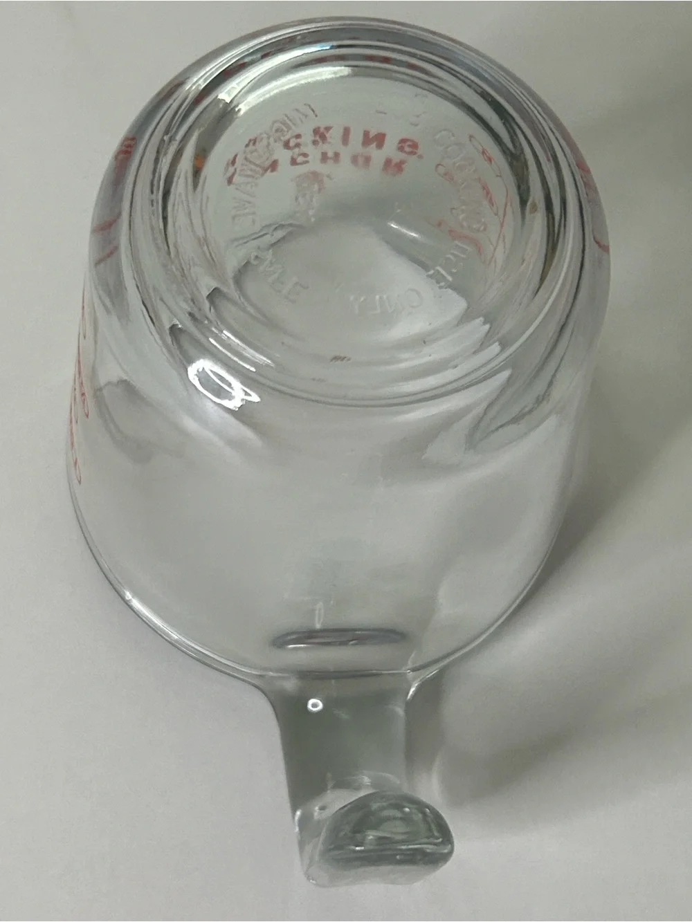 Anchor Hocking Clear Glass Measuring Cup with Red Markings